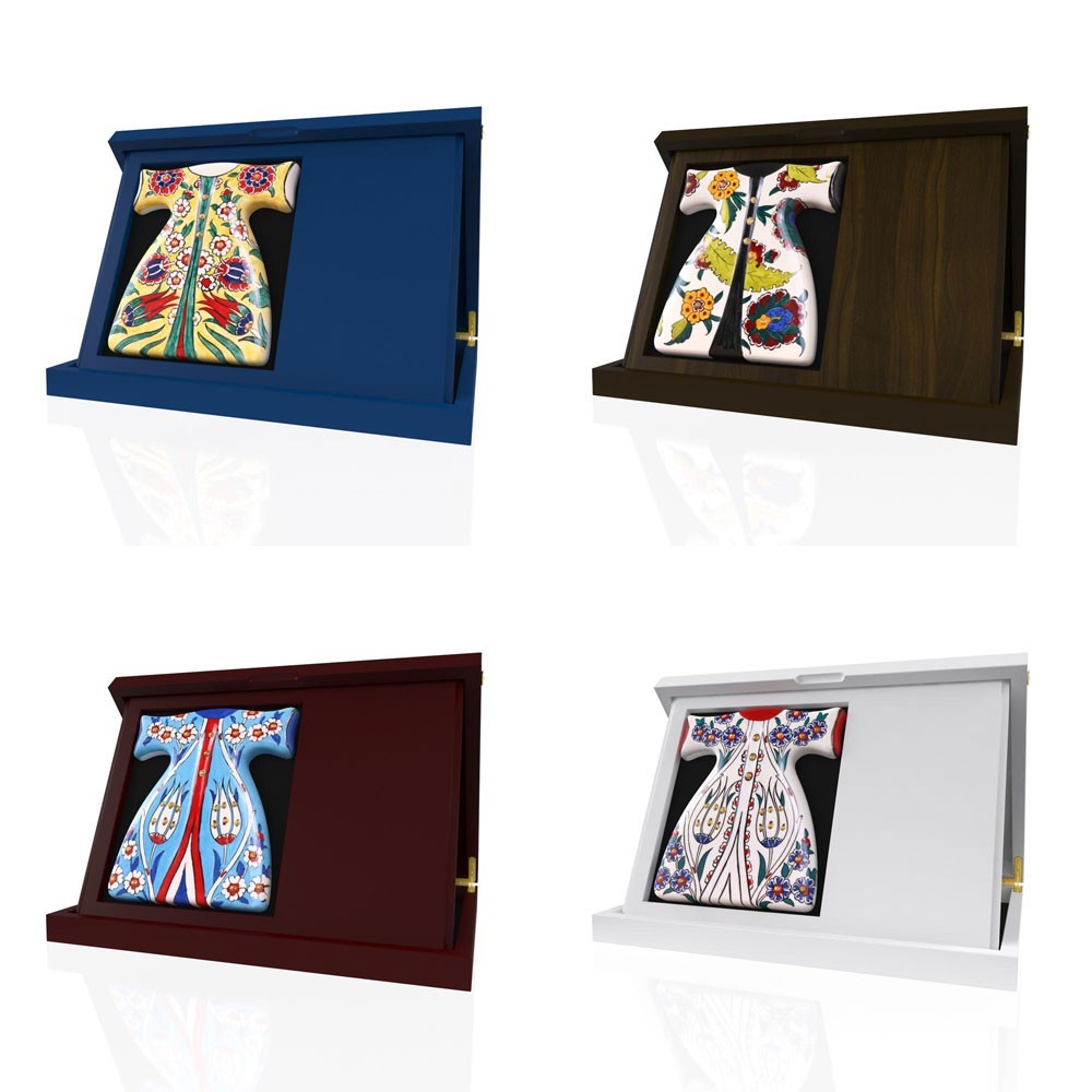 CP 141 Çinili Ahşap Plaket