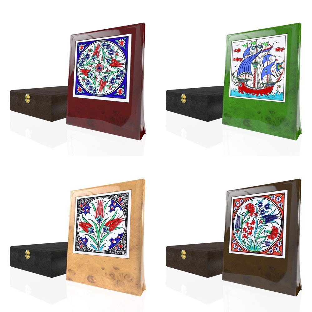 CP 130 Çinili Ahşap Plaket 2